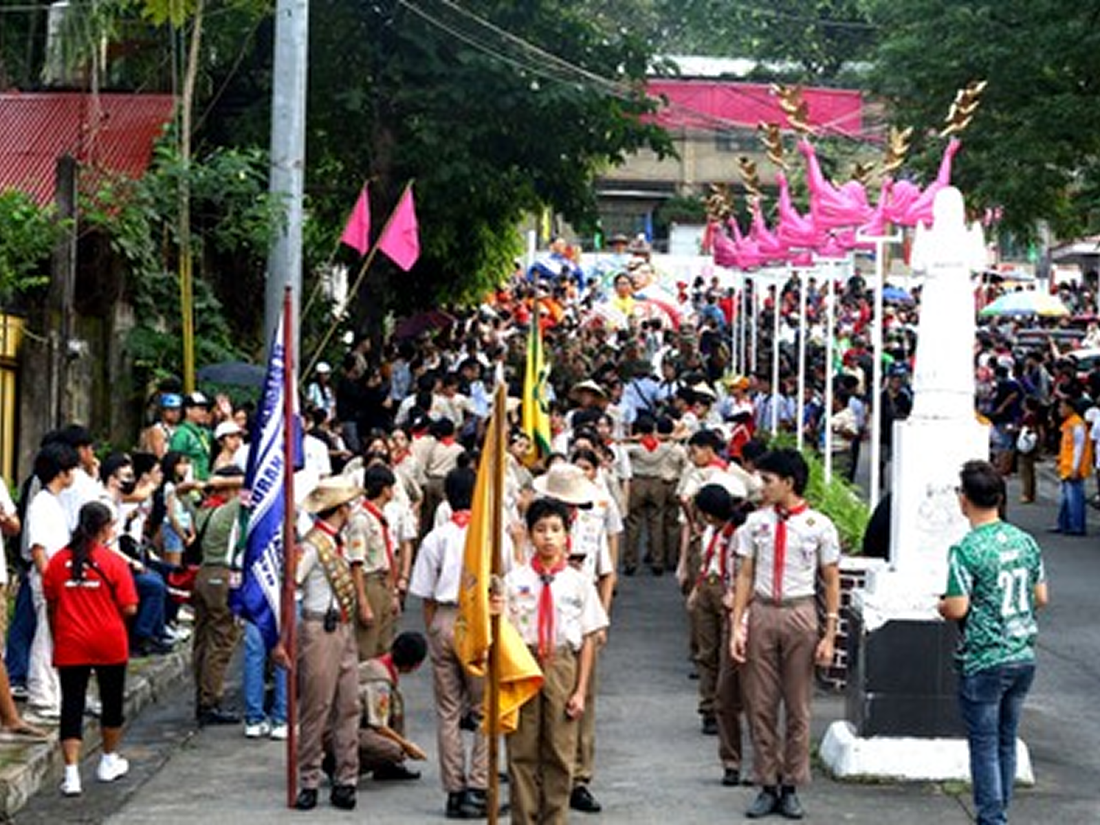 Higantes Effigy Walking On Streets During