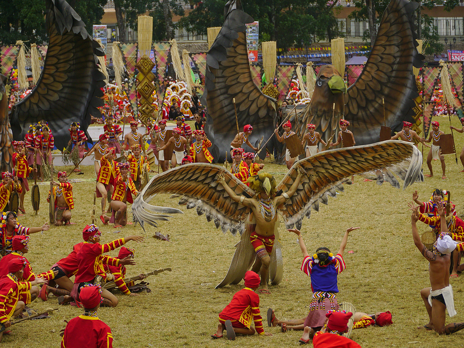 Agung gongs played during a Kaamulan ceremony