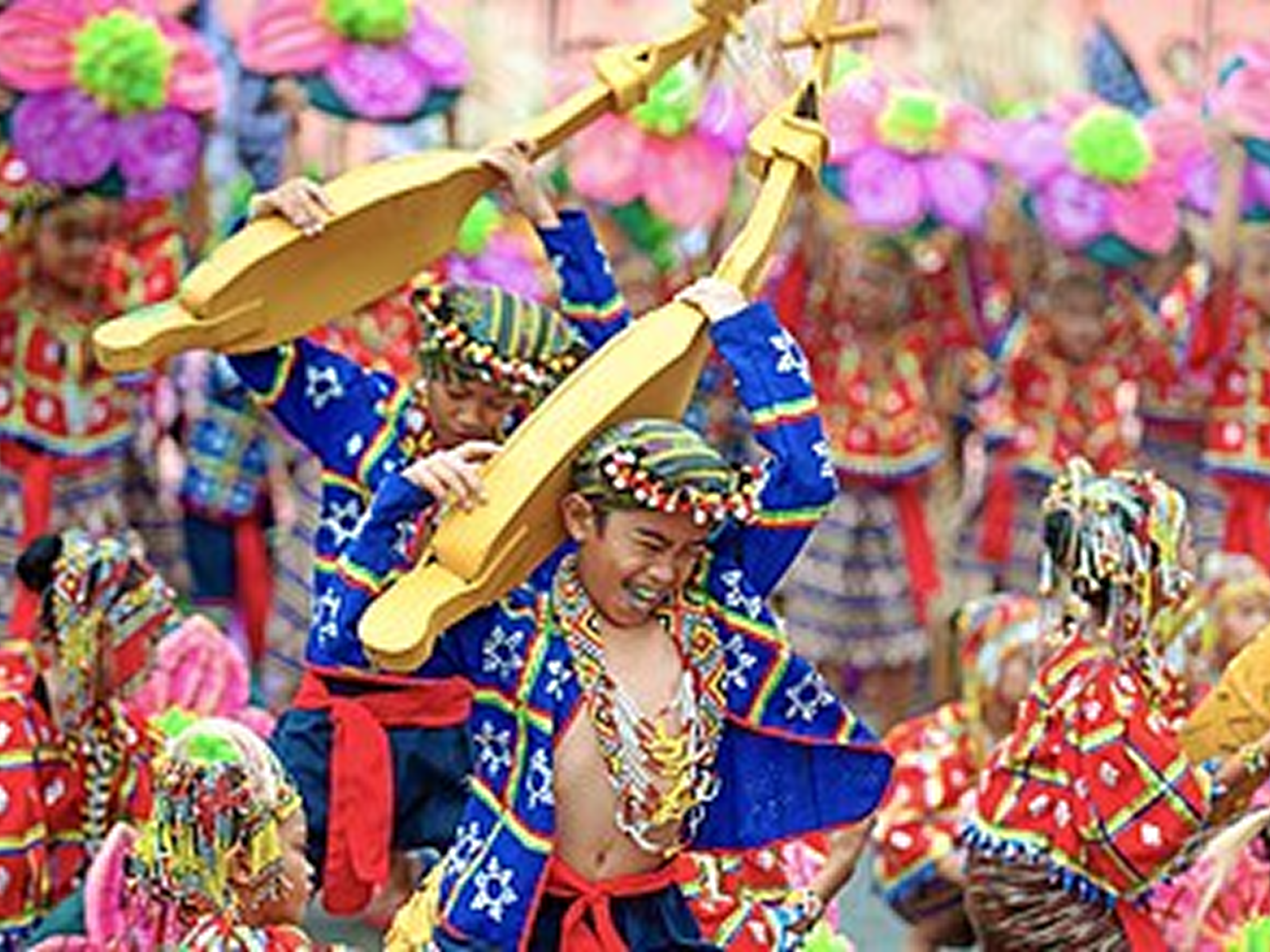 Indak Indak street dancers dressed as fruit and flowers