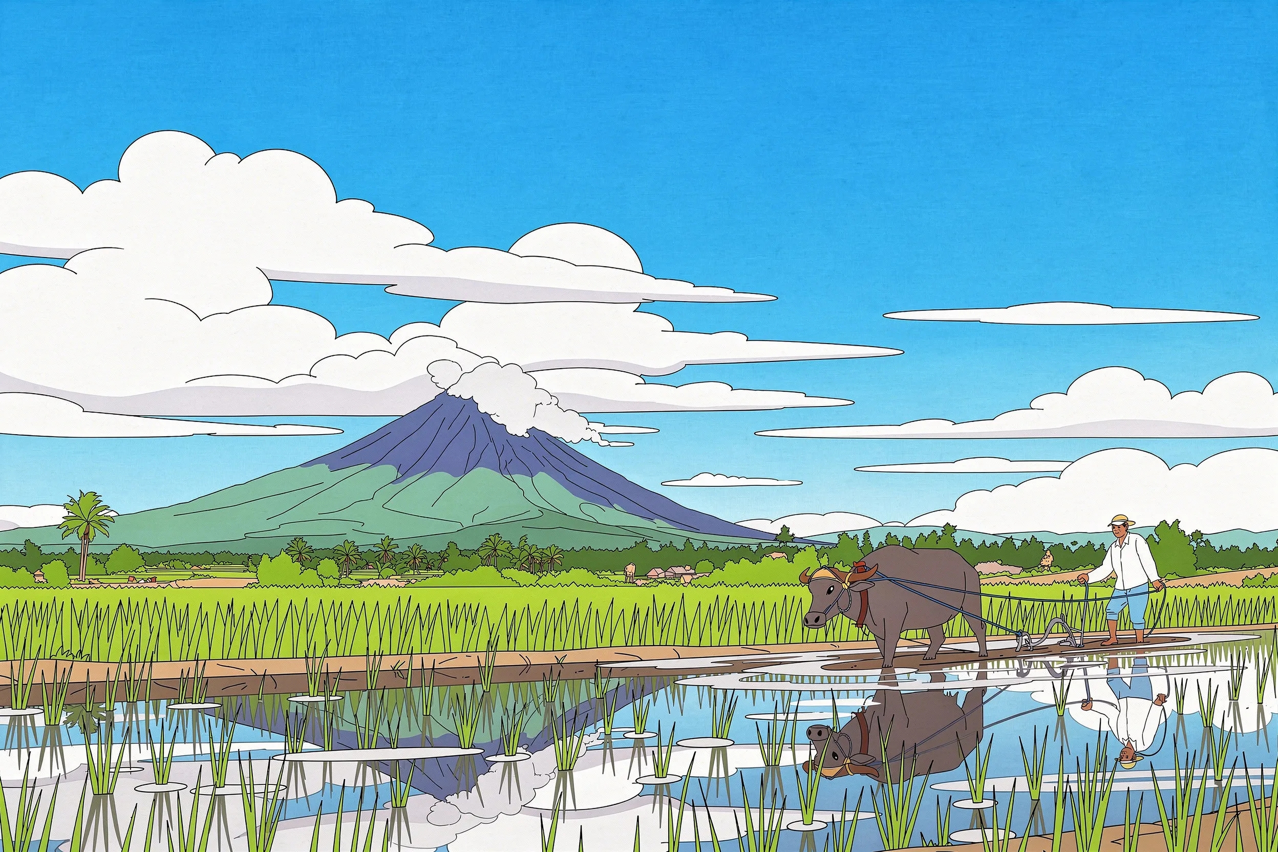 Mayon Volcano during its ongoing 2026 effusive eruption