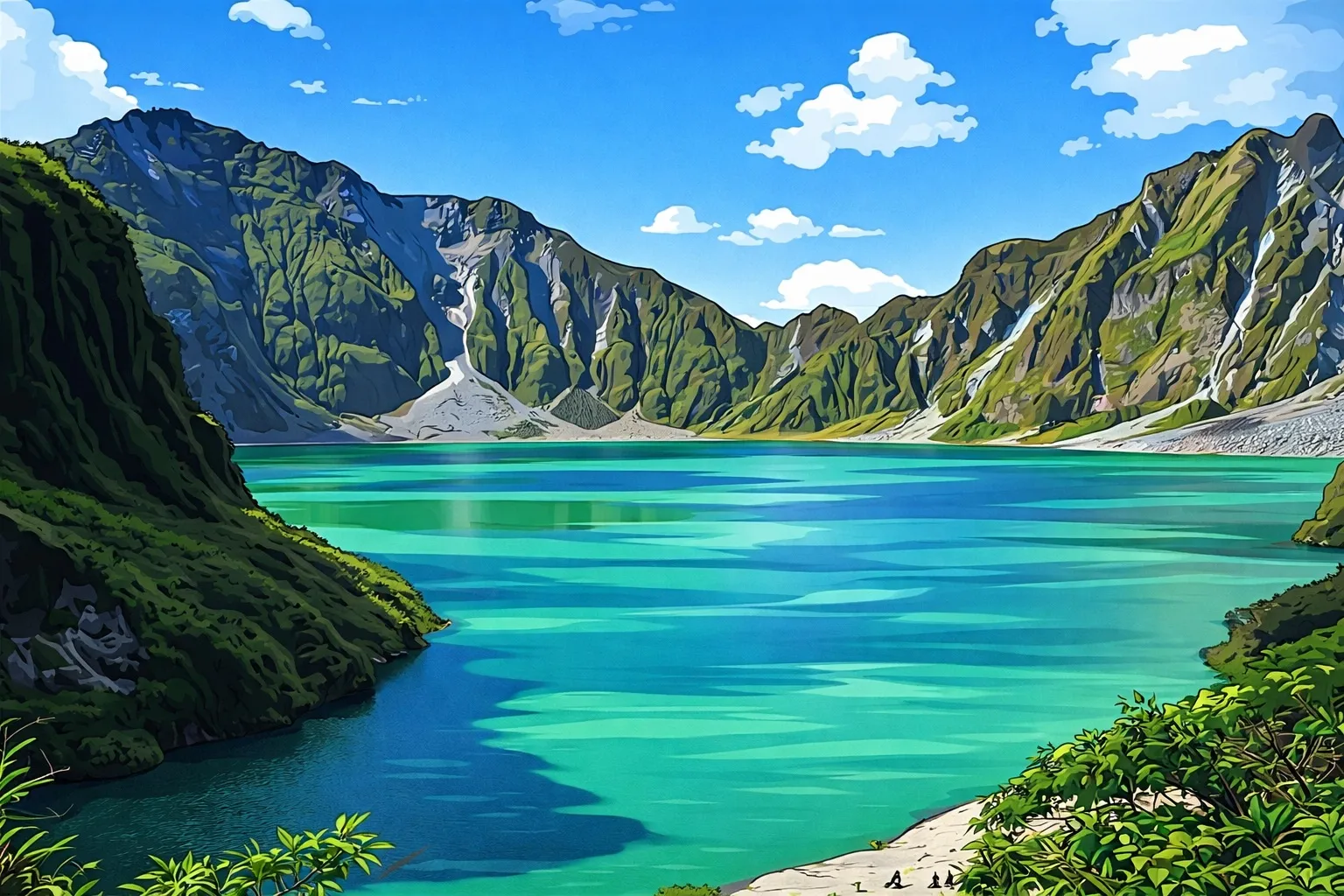 Pinatubo's crater lake formed after the 1991 eruption