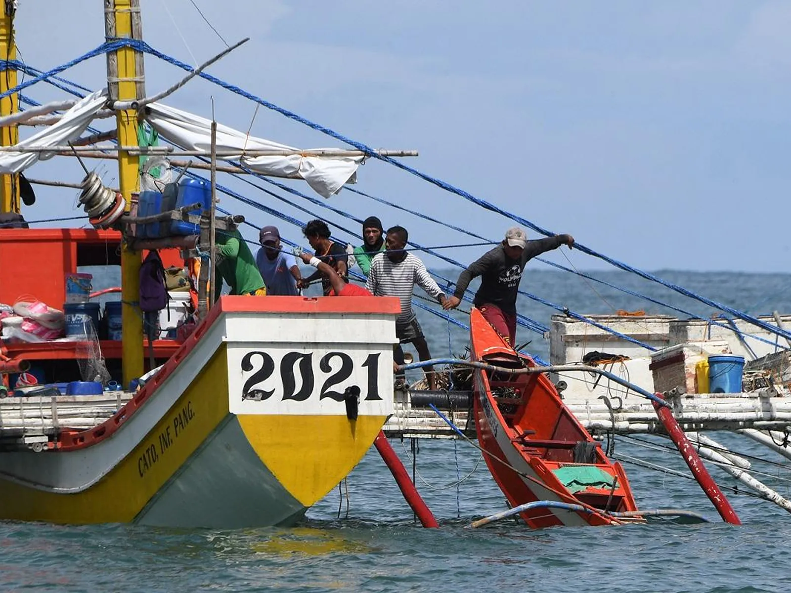 Filipino fishing boats in the West Philippine Sea